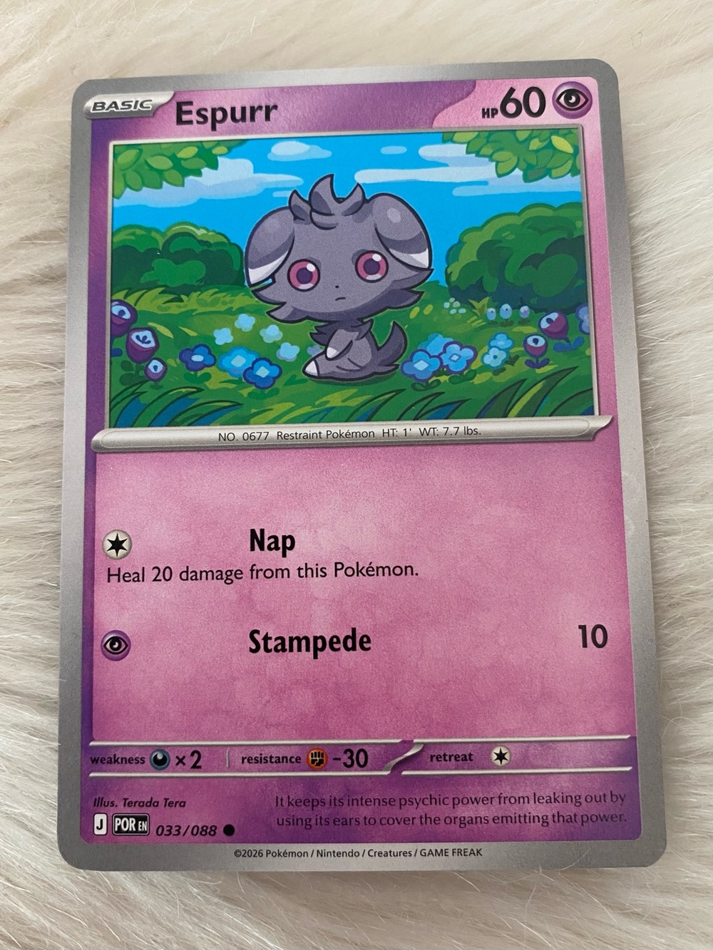 Pokémon TCG Espurr Perfect Order 033/088